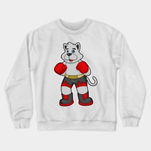 Dog as Boxer with Boxing gloves Crewneck Sweatshirt